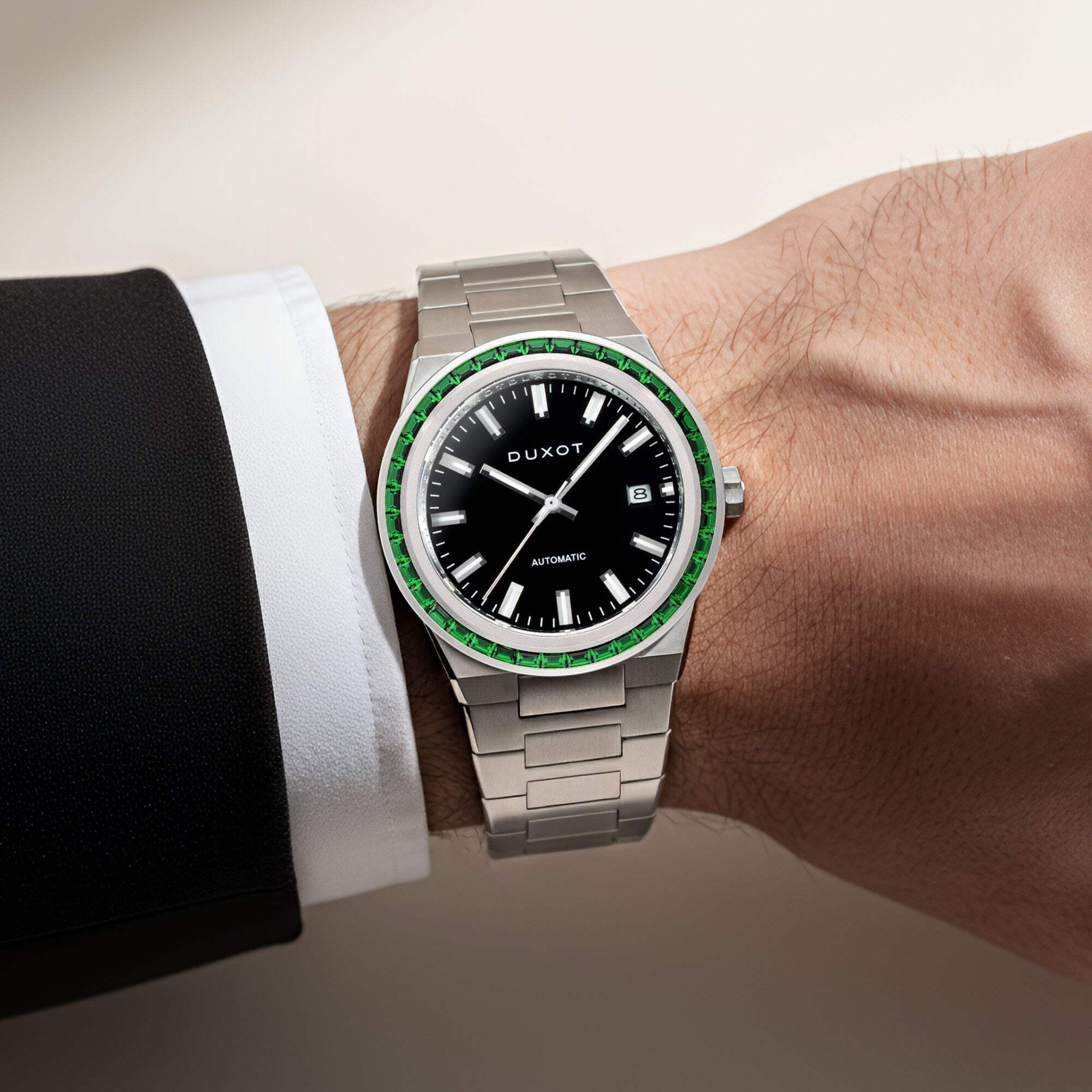 Alicante Rainbow Automatic Black & Green / Stainless Steel | Black Dial Wristwat