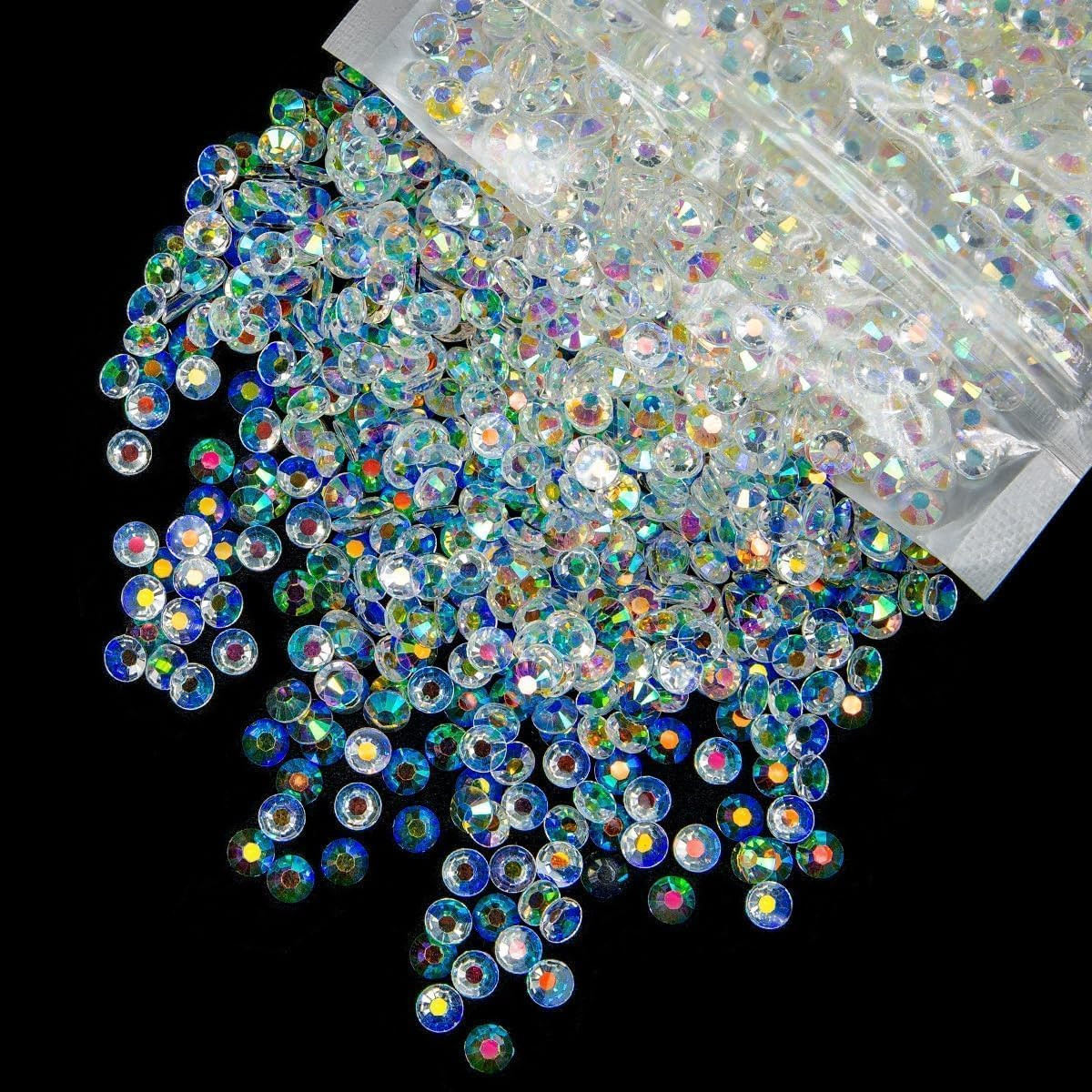 10000PCS 2Mm Small Transparent White Ab Resin Rhinestones Bulk Flatback SS6 Clea