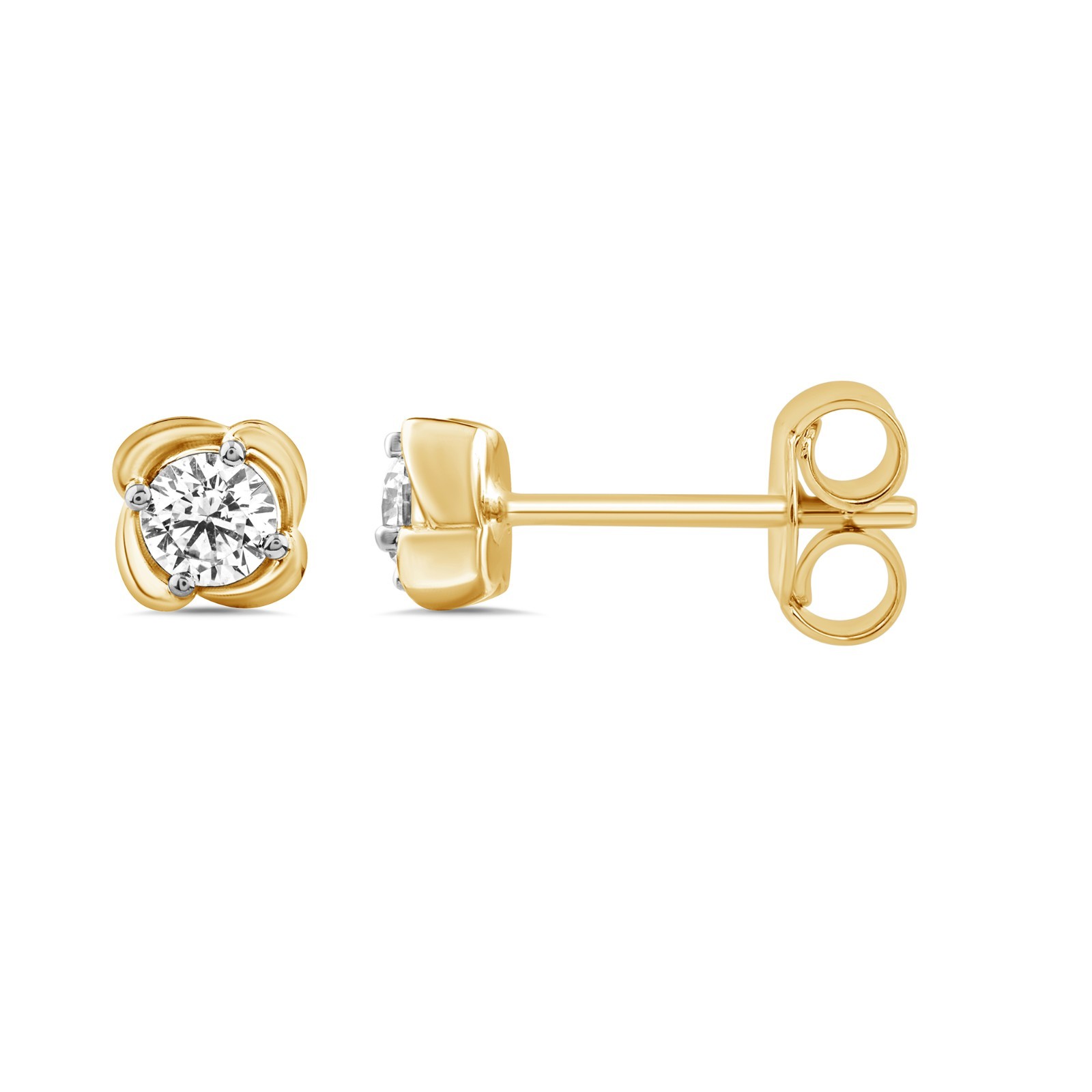 0.25Ct Round Lab Grown Diamond Solitaire Womens Stud Earring 925 Sterling Silver