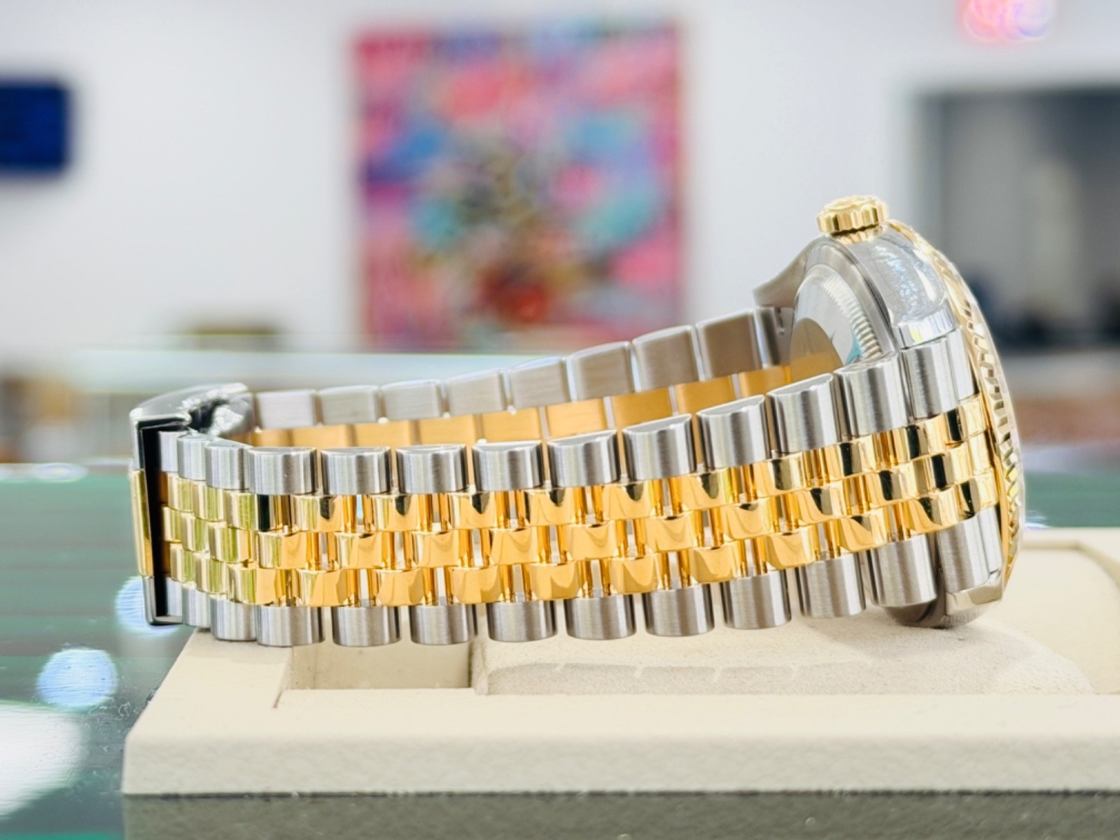 Rolex Datejust 36 126233 Stainless /Gold Factory Champagne Diamond Dial Jubilee