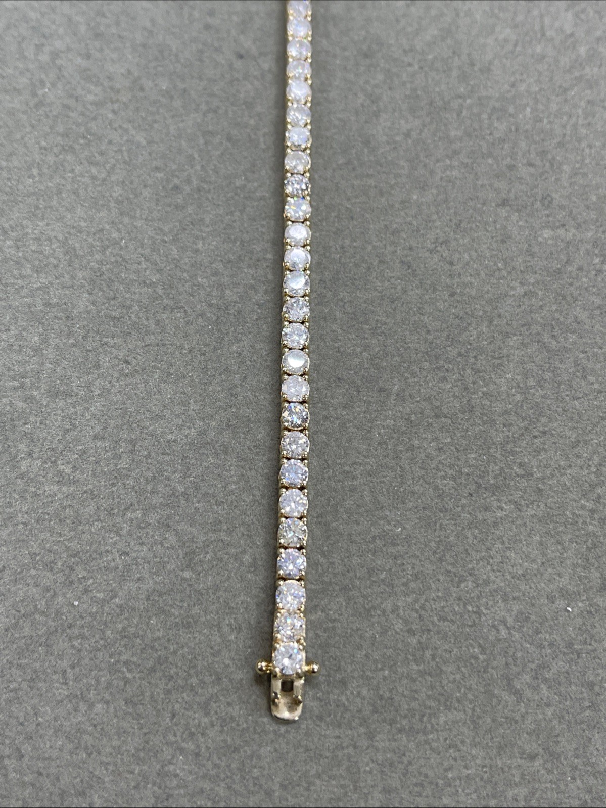 6.50ct Natural Diamond Tennis Bracelet. 14k Yellow Gold. 7 Inches