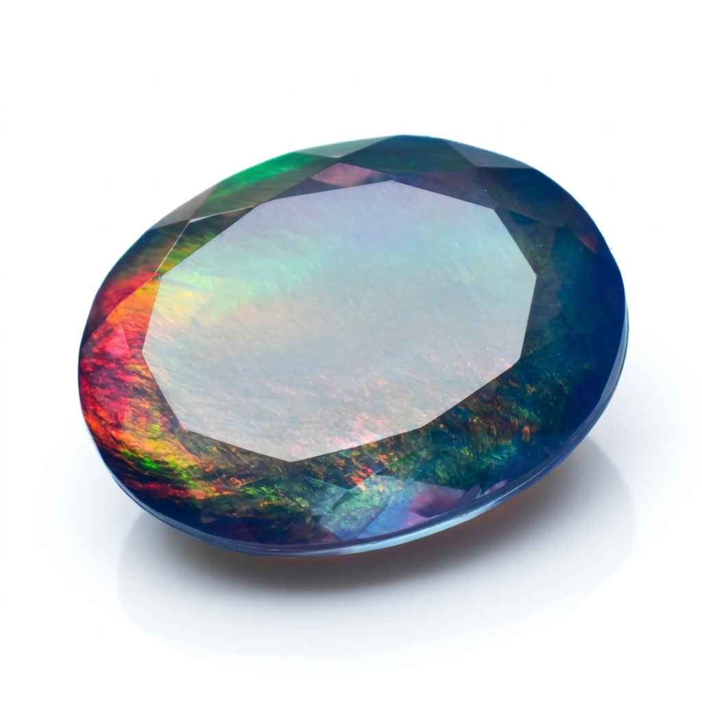 Natural Boulder Opal CERTIFIED 10.25 Ct Loose Gemstone Doublet Oval Cut