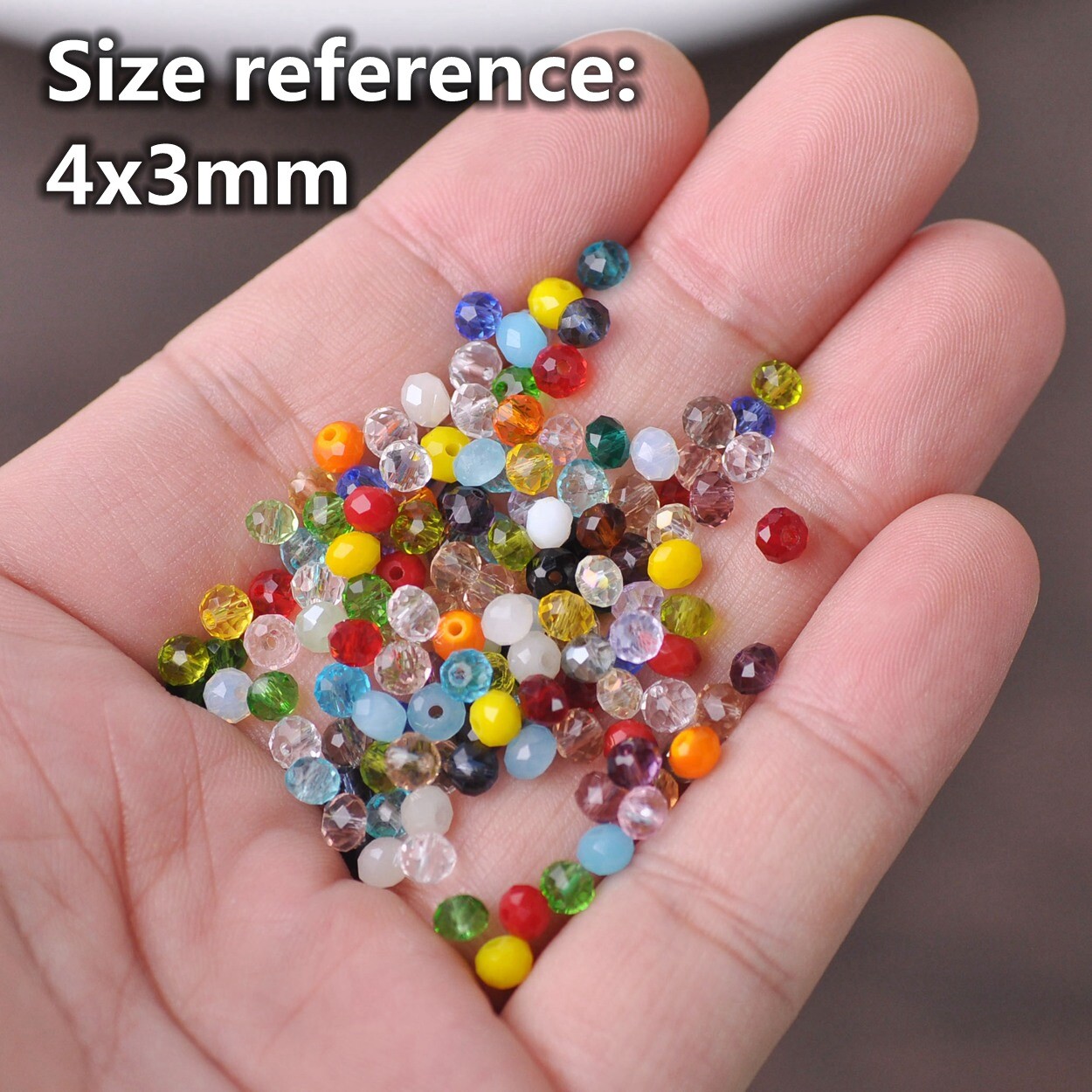 3mm 4mm 6mm 8mm 10mm 12mm Roundelle Faceted Plated Crystal Glass Loose Beads