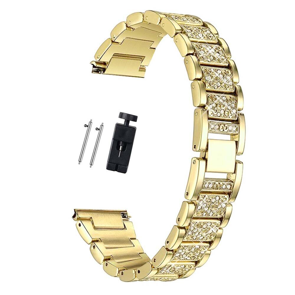 20mm 22mm Bling Diamond Watch Band Quick Release Metal Bracelet Stainless steel