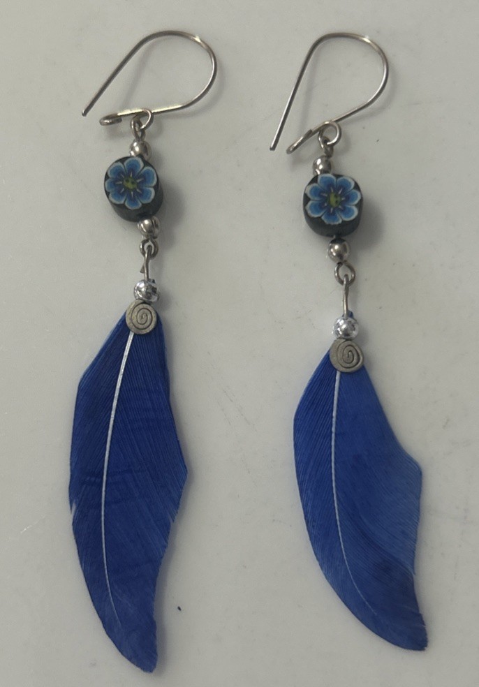 Set of 3 Feathers Alpaca Silver Gypsy Dangle Earrings