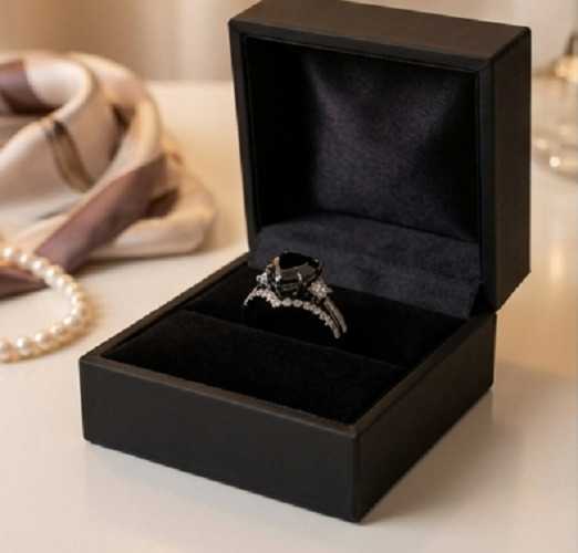 4.50Ct Heart Cut Simulated Black Diamond Bridal Set Ring 14k White Gold Plated