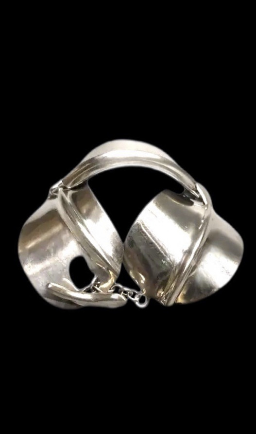 RGN 925 Sterling Silver Large Leaf Link Bracelet