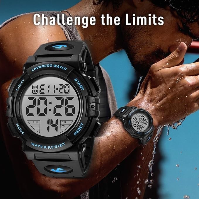 Mens Digital Watch Sports Military Watches Waterproof Outdoor Chronograph Wrist