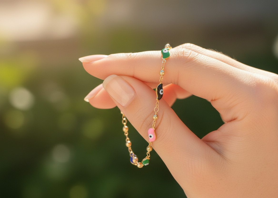 Stacking Bracelet, Evil Eye Bracelet Colorful Nazar Charm Wrist Jewelry