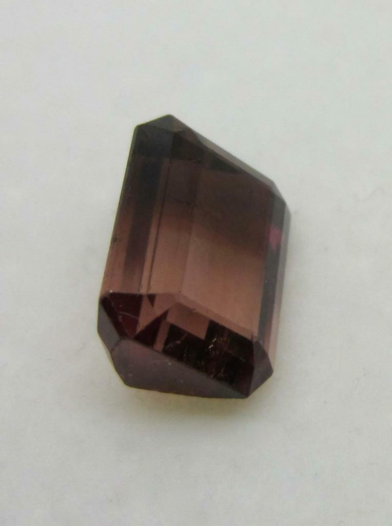 6.60 CARATS OCTAGON BI-COLOR BROWN TOURMALINE GEMSTONE- BCT-0004