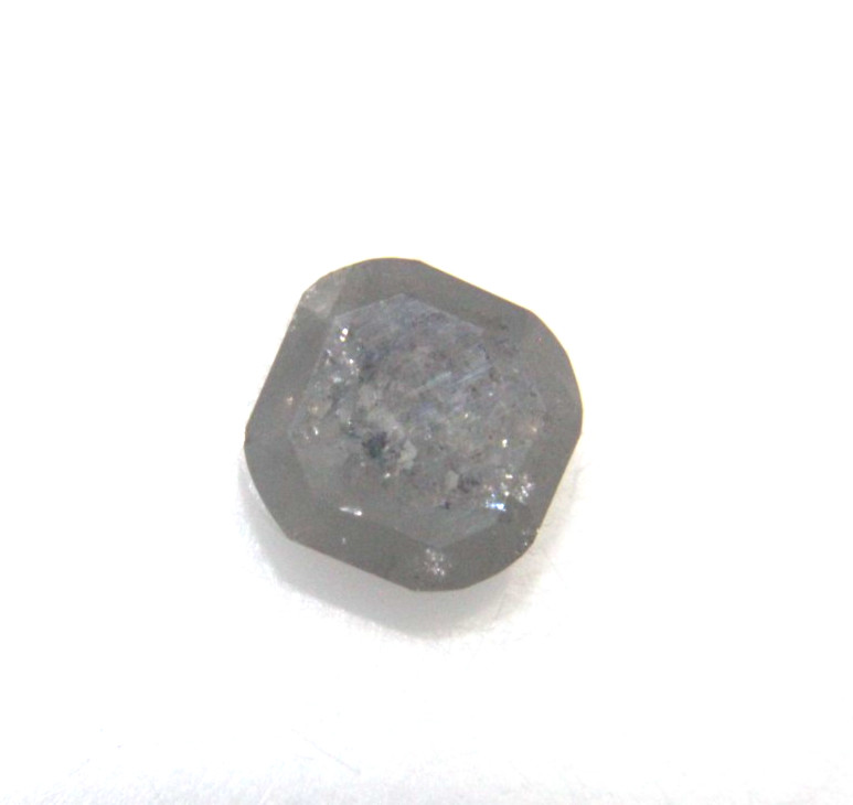 1.00cts Natural Gray White Cushion Shape Rose Cut Diamond 5.60×5.43×2.89 MM