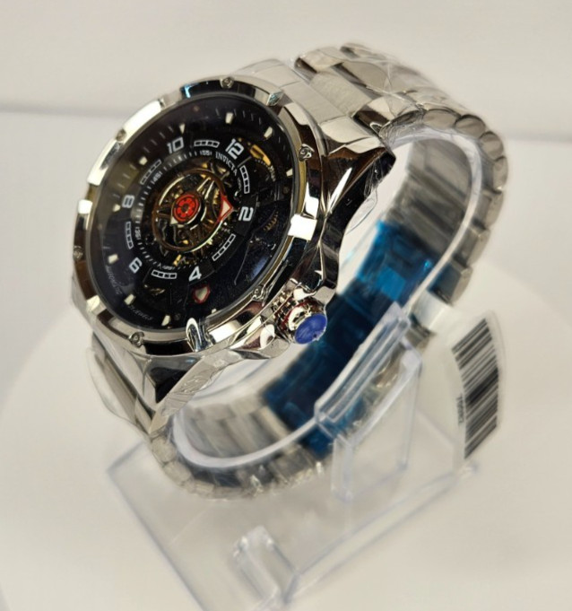 Invicta Racing Interpoint Men’s Automatic Watch 43.5mm, Steel/Black (70082)