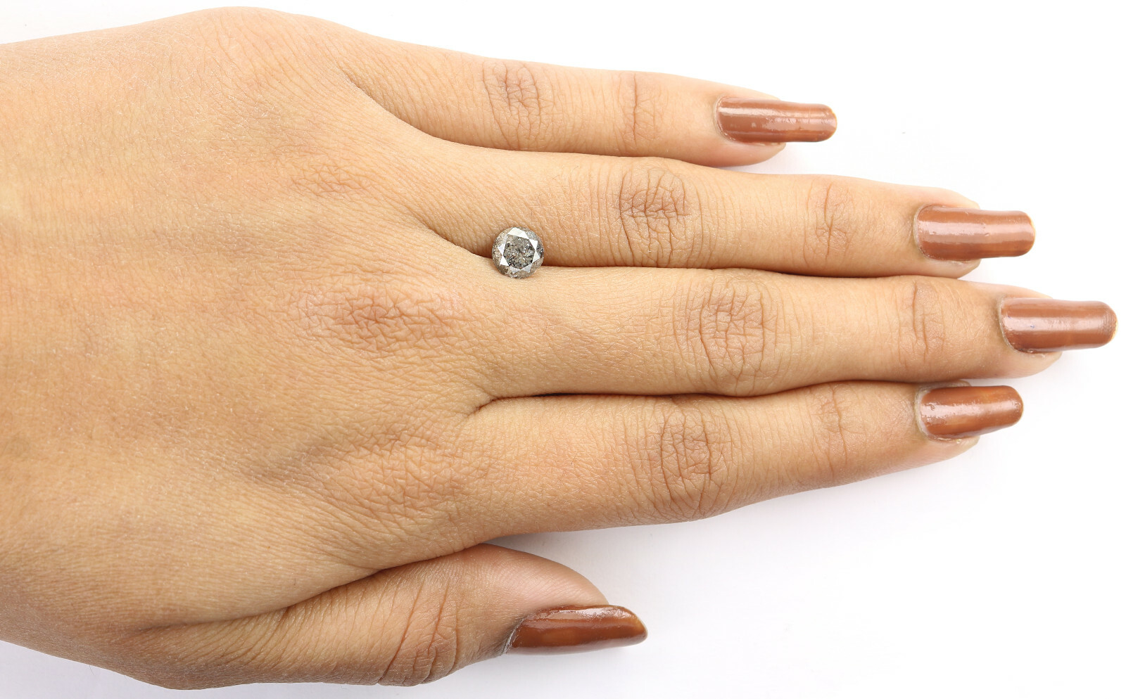 1.13 CT Natural Loose Round Shape Diamond 6.40 MM Salt And Pepper Diamond LQ1401