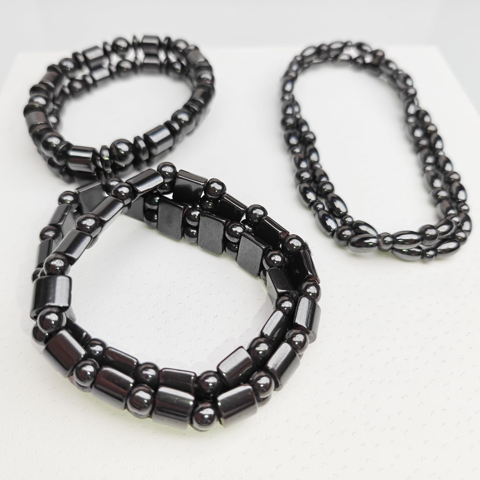 Hematite Magnetic Therapy Bracelets & Anklets Set – Health Benefits, 4 Pcs