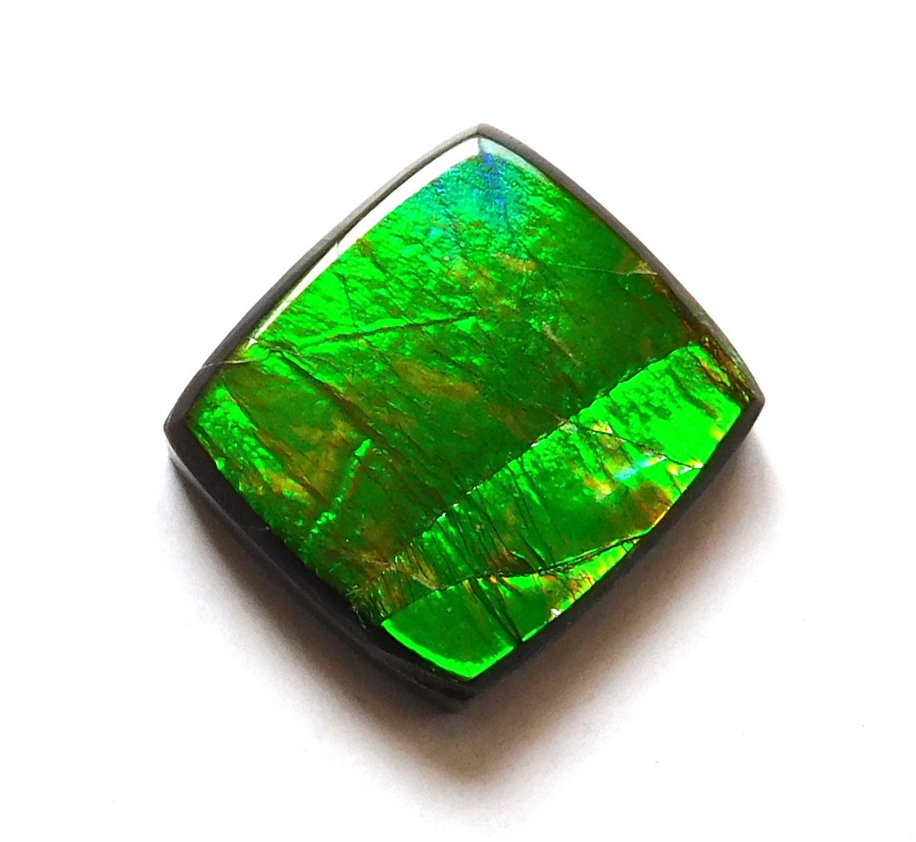 9.05 Ct Natural Canadian Ammolite Cabochon Loose Gemstone 14.2X13X4MM MG36