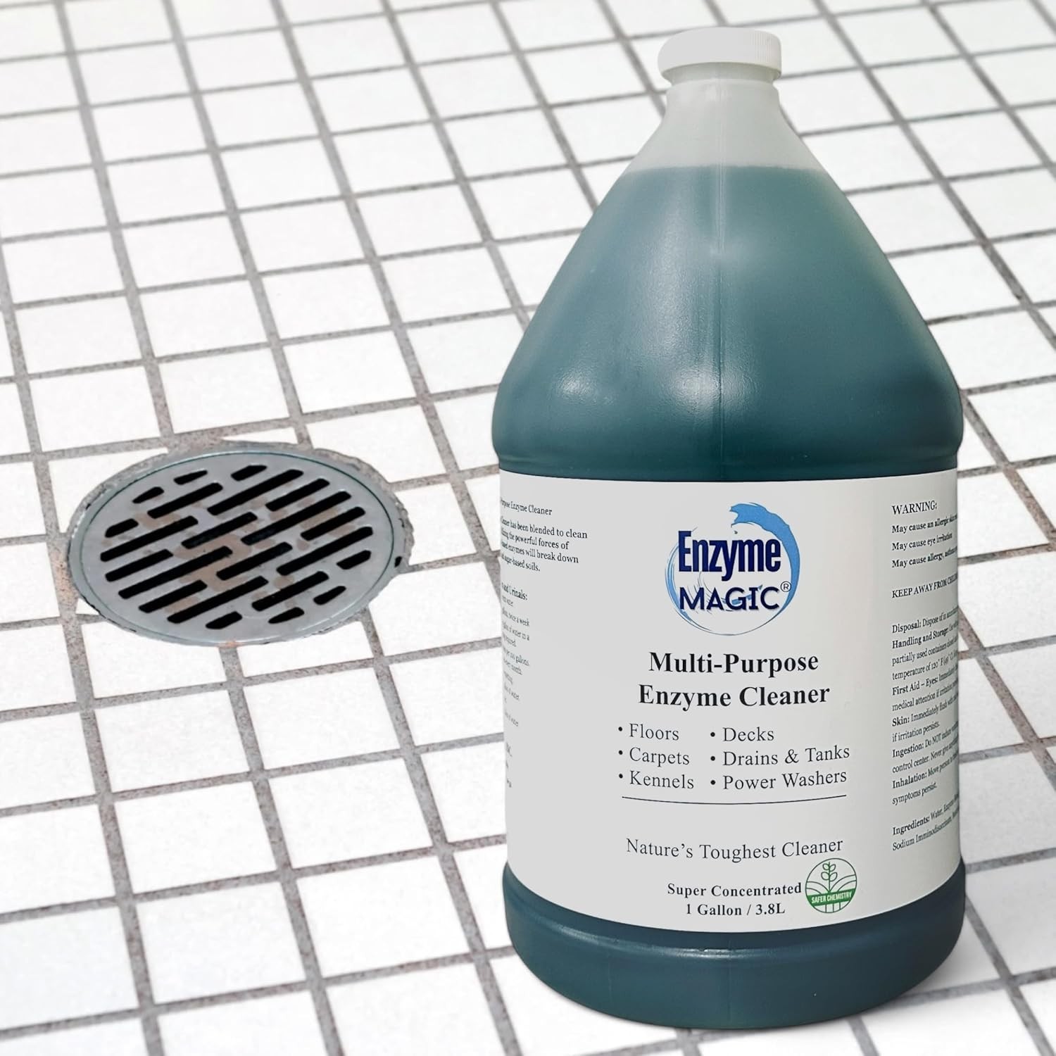Multi-Purpose Enzyme Cleaner Concentrate 1 Gallon Plant-Based Stain & Odor