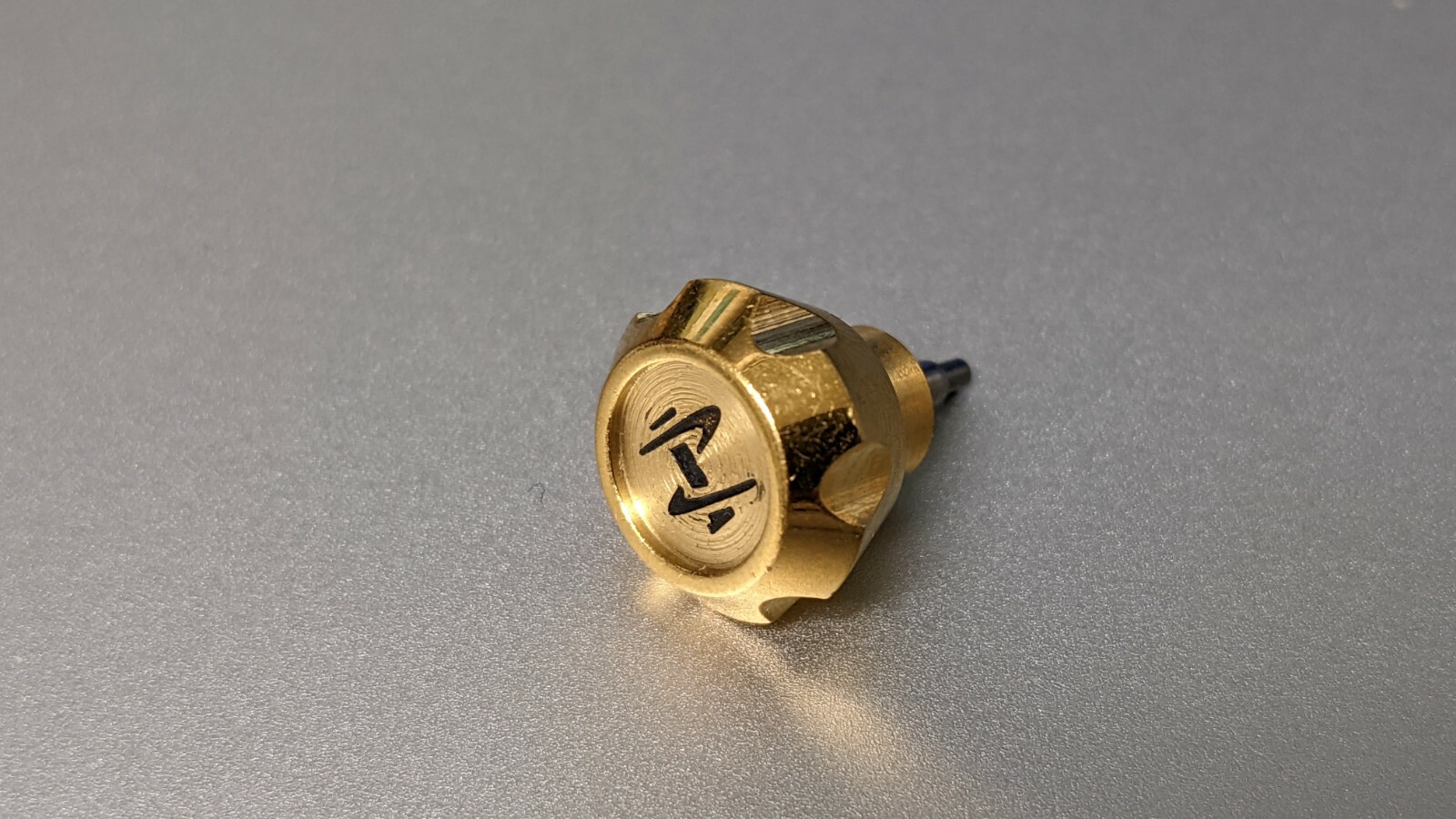 Invicta Crown, S/S YELLOW screwdown 11.9mm-12mm with tube, NEW