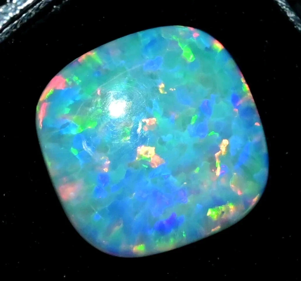 Natural Play of Color Ethiopian Fire Opal 4.50 Ct Cabochon Certified Gemstone