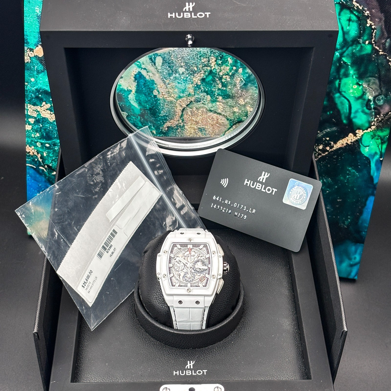 Hublot Spirit of Big Bang White Ceramic Alligator 42mm Skeleton 641.HX.0173.LR