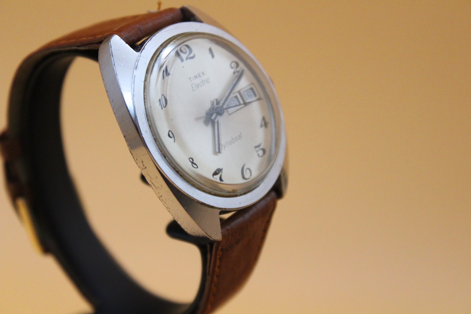 1970s Timex Electric Dynabeat Day/Date Watch Vintage Men’s Watch Very Nice Shape