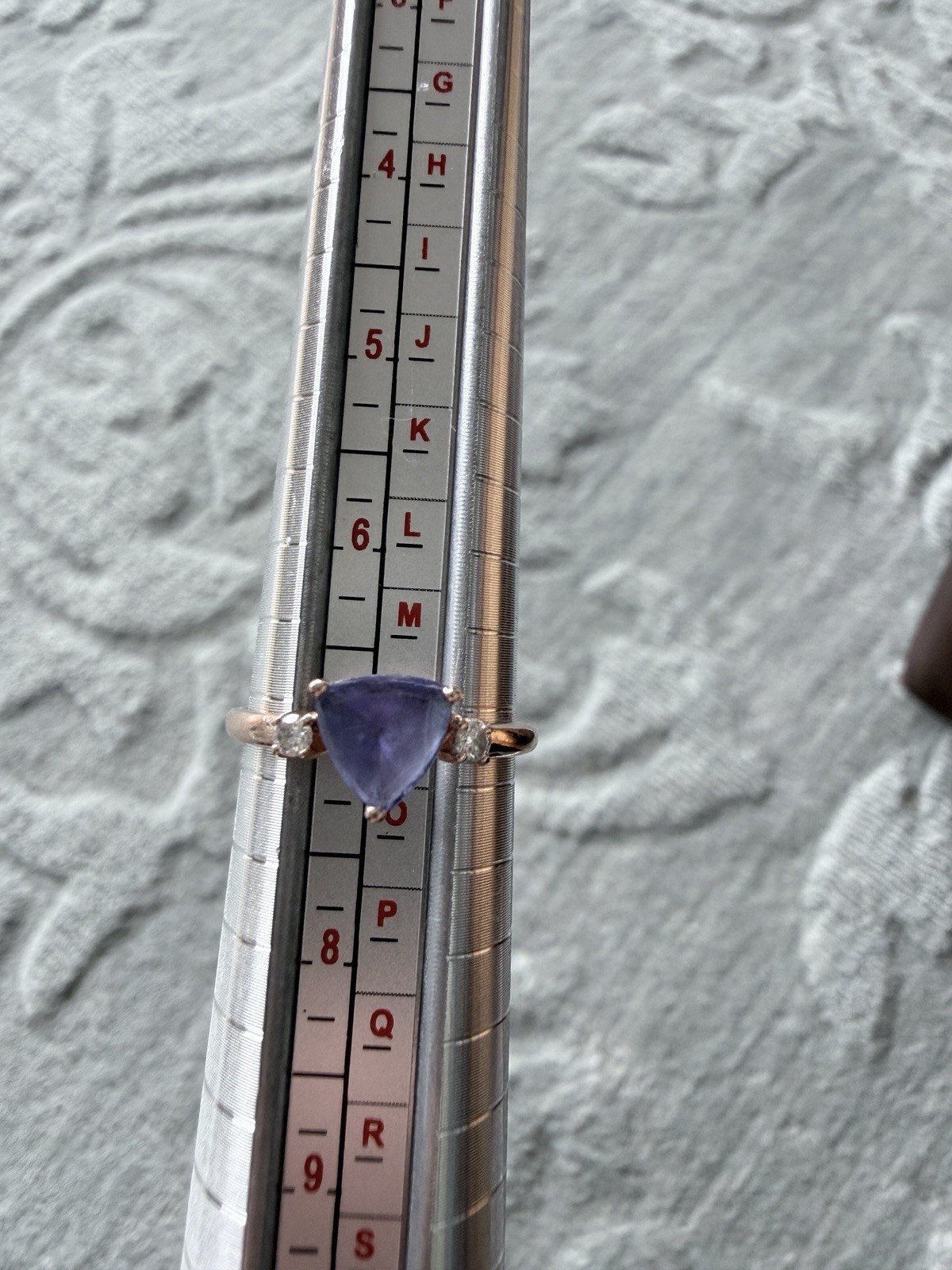 EFFY 14k Rose Gold Diamond Tanzanite Ring Size7