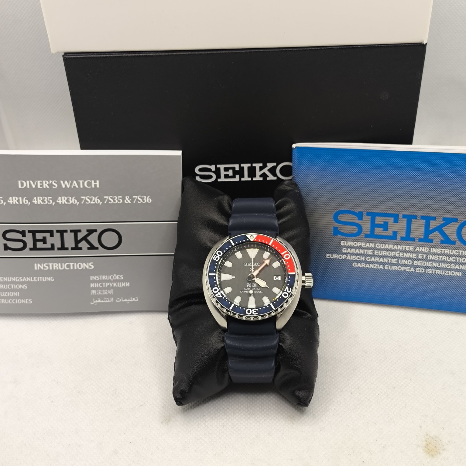 Seiko Prospex Padi Mini Turtle Pepsi Divers Watch 42mm Fullset SRPC41K1