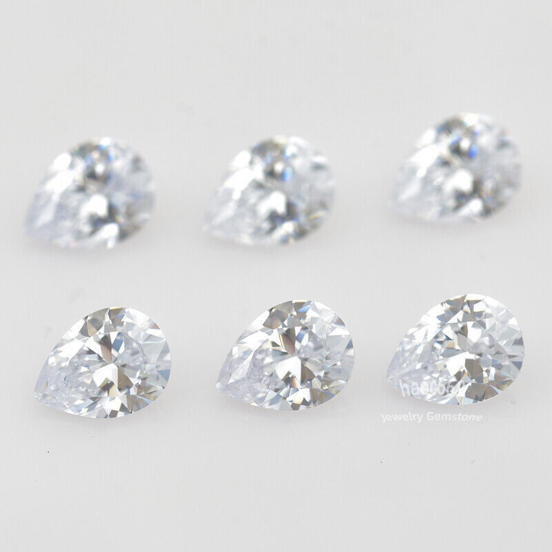 3x5mm-13x18mm White Yellow Red Multicoloured Pear Cut Loose Cubic Zirconia stone