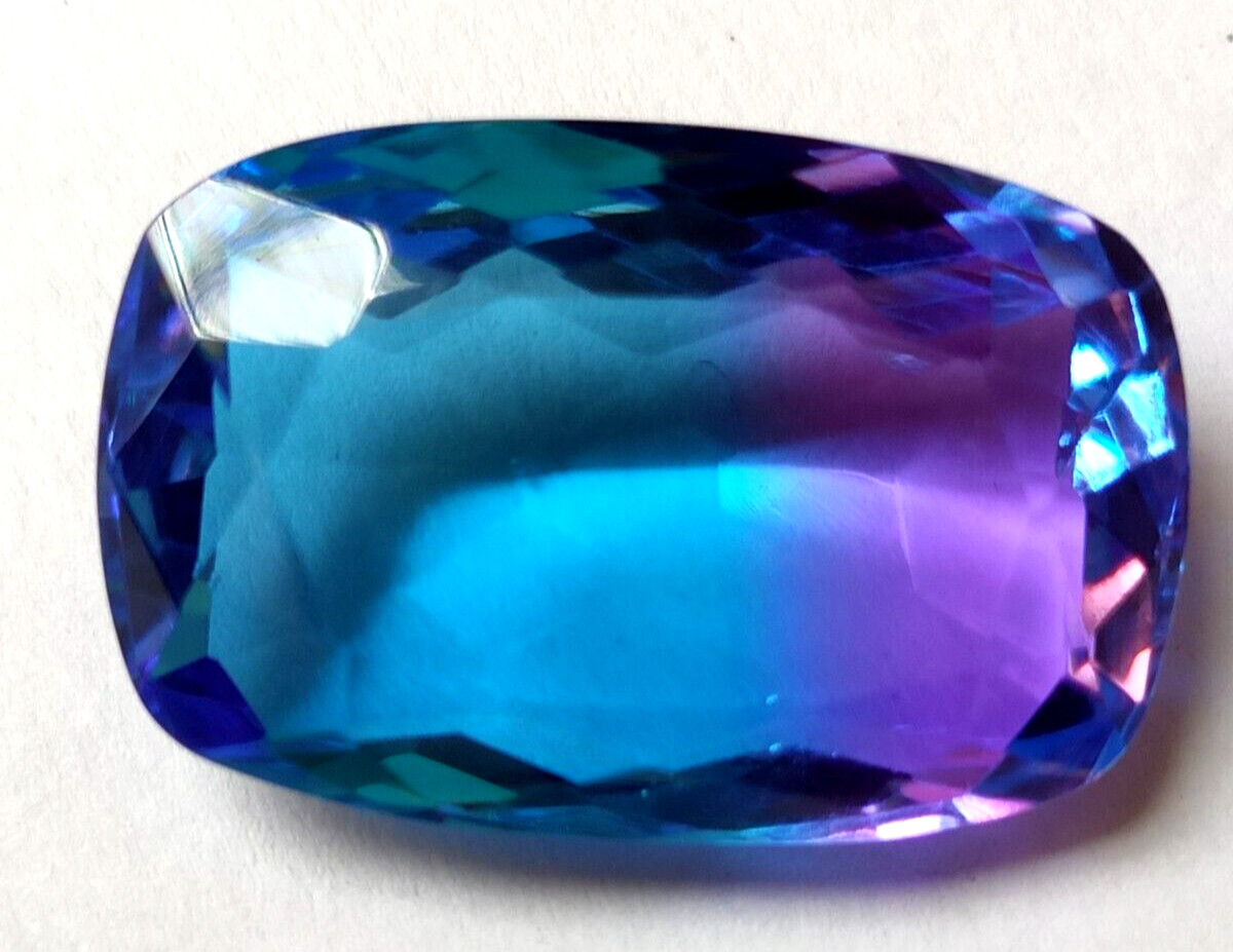 42.00 Ct. Large Ametrine Cushion Faceted Cut Loose Gemstone for Ring & Pendant