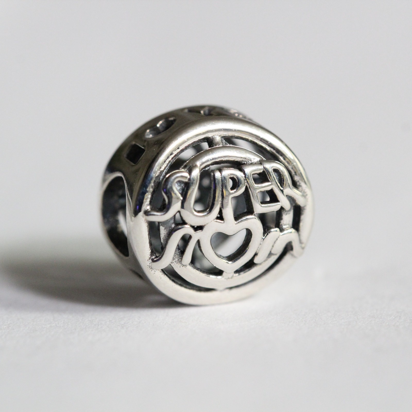 Authentic Pandora Super Mom My Hero Mother Charm792644C00
