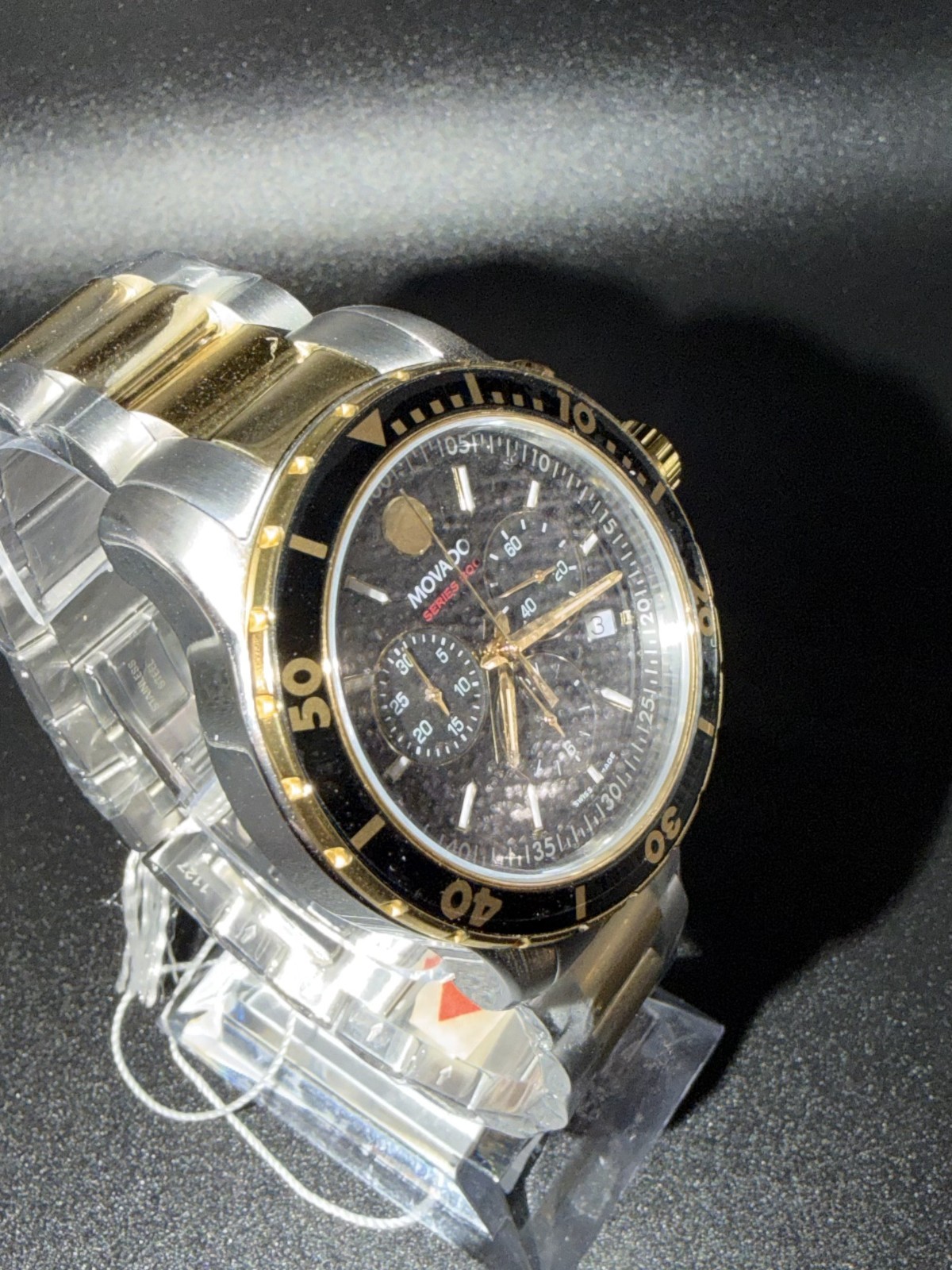Movado Series 800 Men’s Two-Tone Black DIal Swiss Chronograph Watch – 2600146