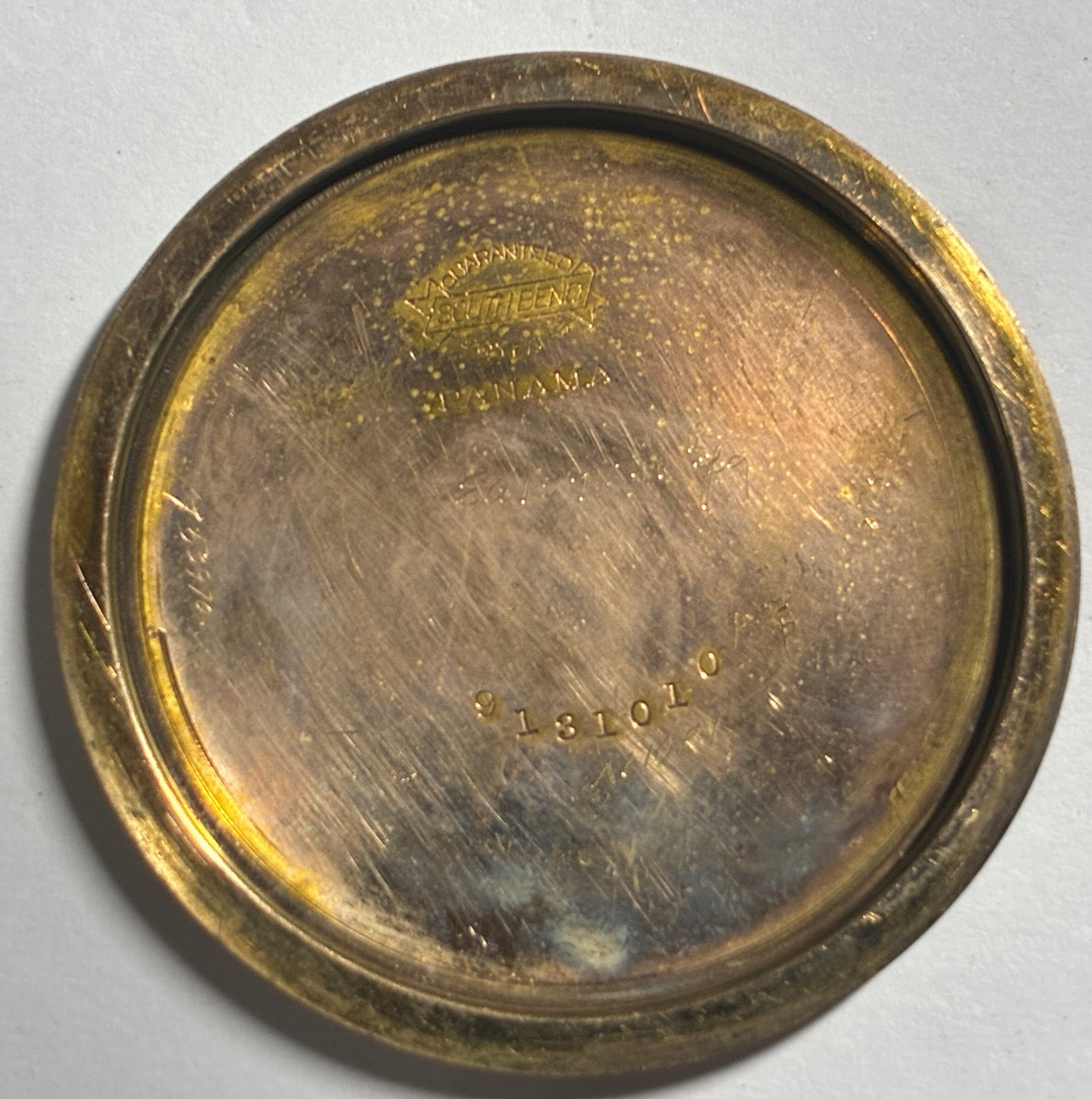 ANTIQUE SOUTH BEND GRADE 407 MODEL POCKET WATCH, CIRCA 1919, 15 JEWELS, SIZE 12