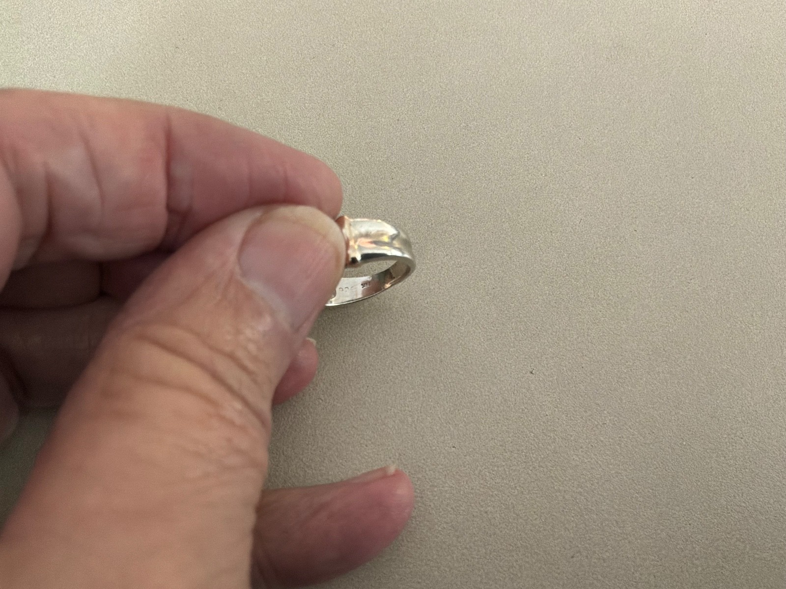 Vintage Purple Spinel Sterling Silver & 14k Yellow Gold Band Ring 1970’s