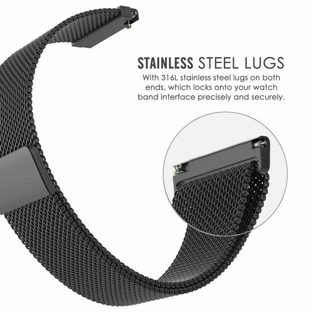 Milanese Loop Bracelet For Amazfit GTR 42mm 47mm Quick-Fit Watch Band Strap