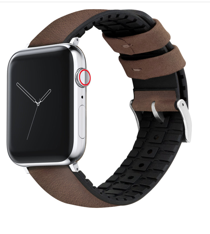 Barton Apple Watch Band Brown Walnut Leather 42mm
