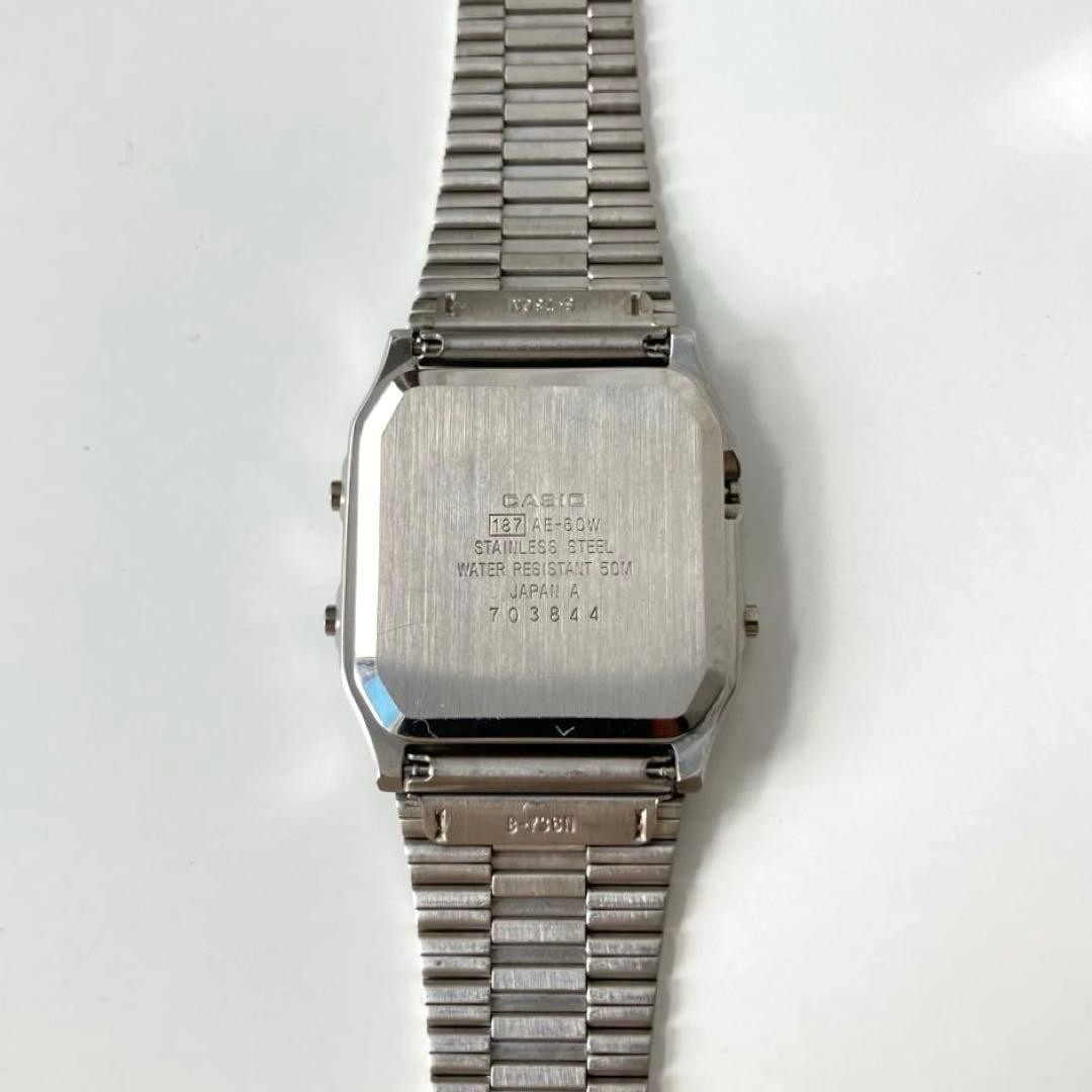 CASIO AE-60W Digitized Analog Vintage Digital Watch Module 187 Japan Working