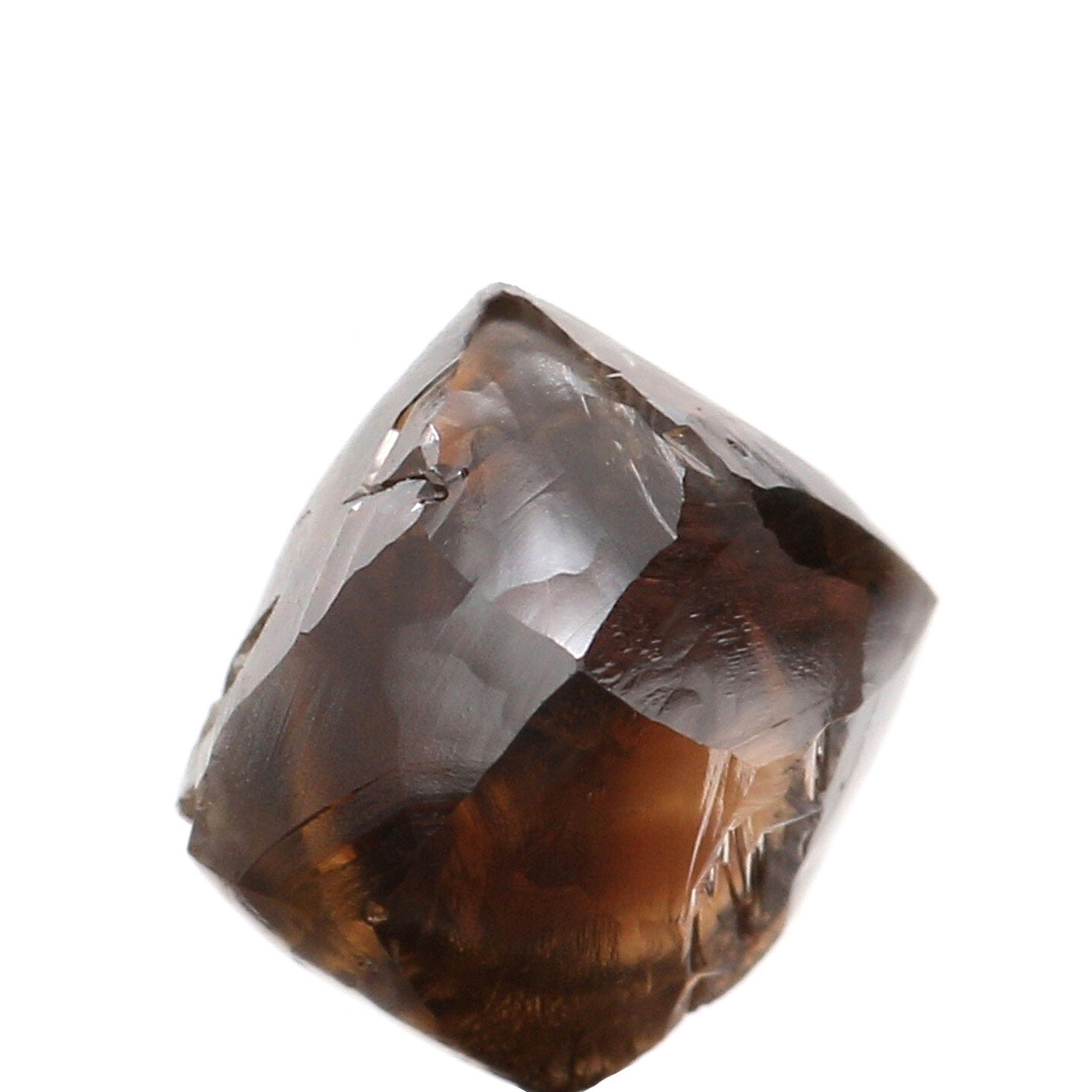 2.56 Ct Natural Loose Rough Shape Diamond 6.80 MM Brown Color Diamond QLB6307