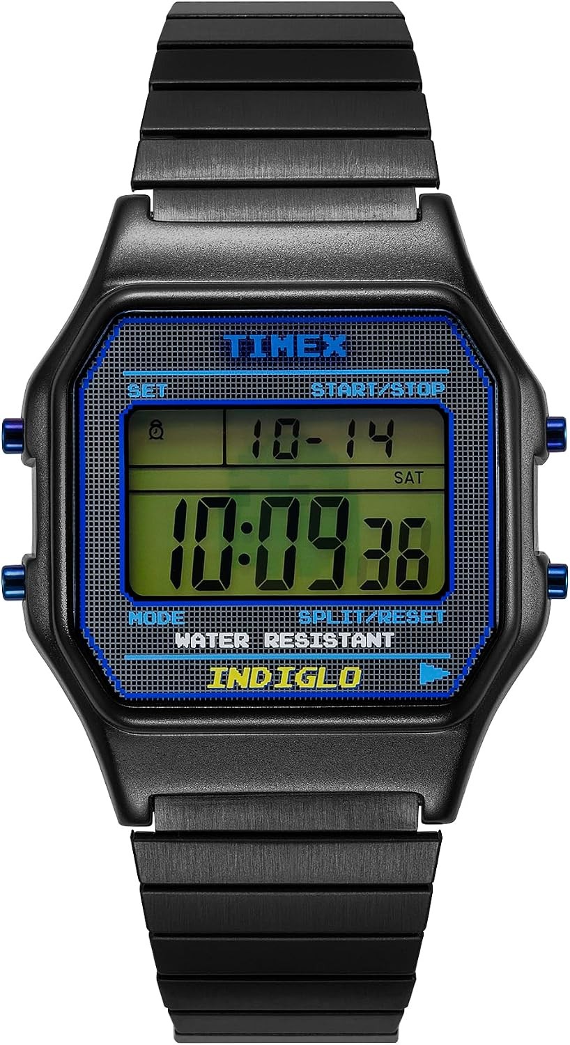 New Timex TW2V94200 PAC MAN Digital Unisex Watch Black Dial Plastic Quartz Japan