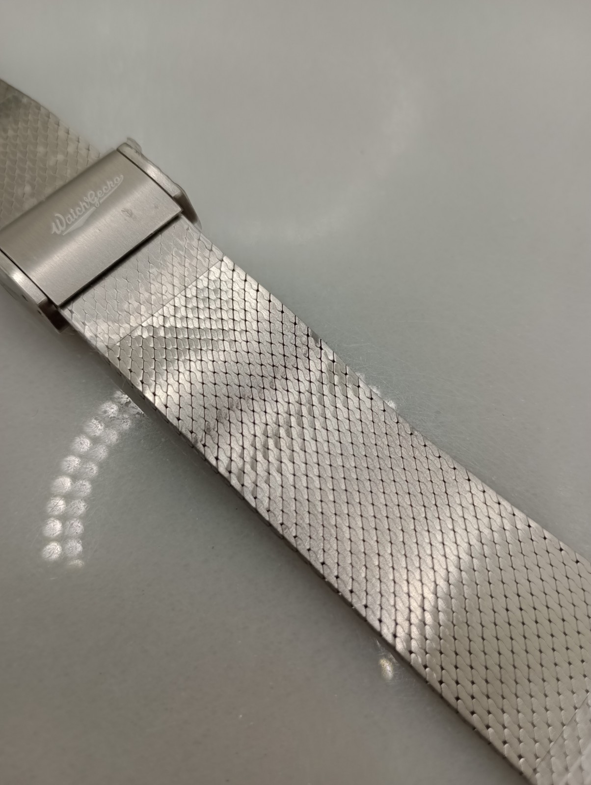 New Watchgecko 21mm Calibre 1960 Mk2 Mesh Stainless Watch Strap Bracelet 6B452