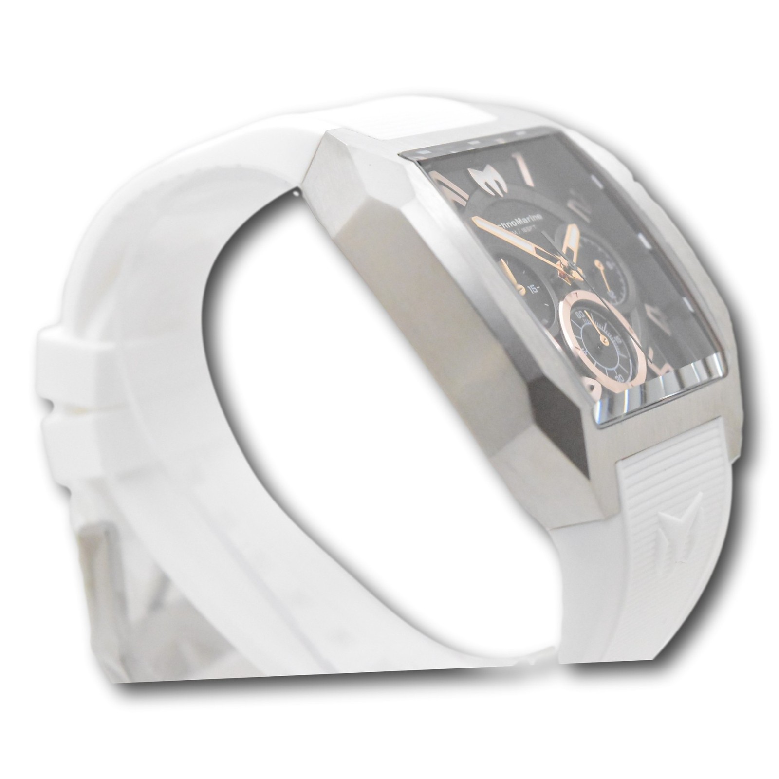 TechnoMarine Aqua Quadrant Men’s 41mm White Silicone Chronograph Watch TM-225106