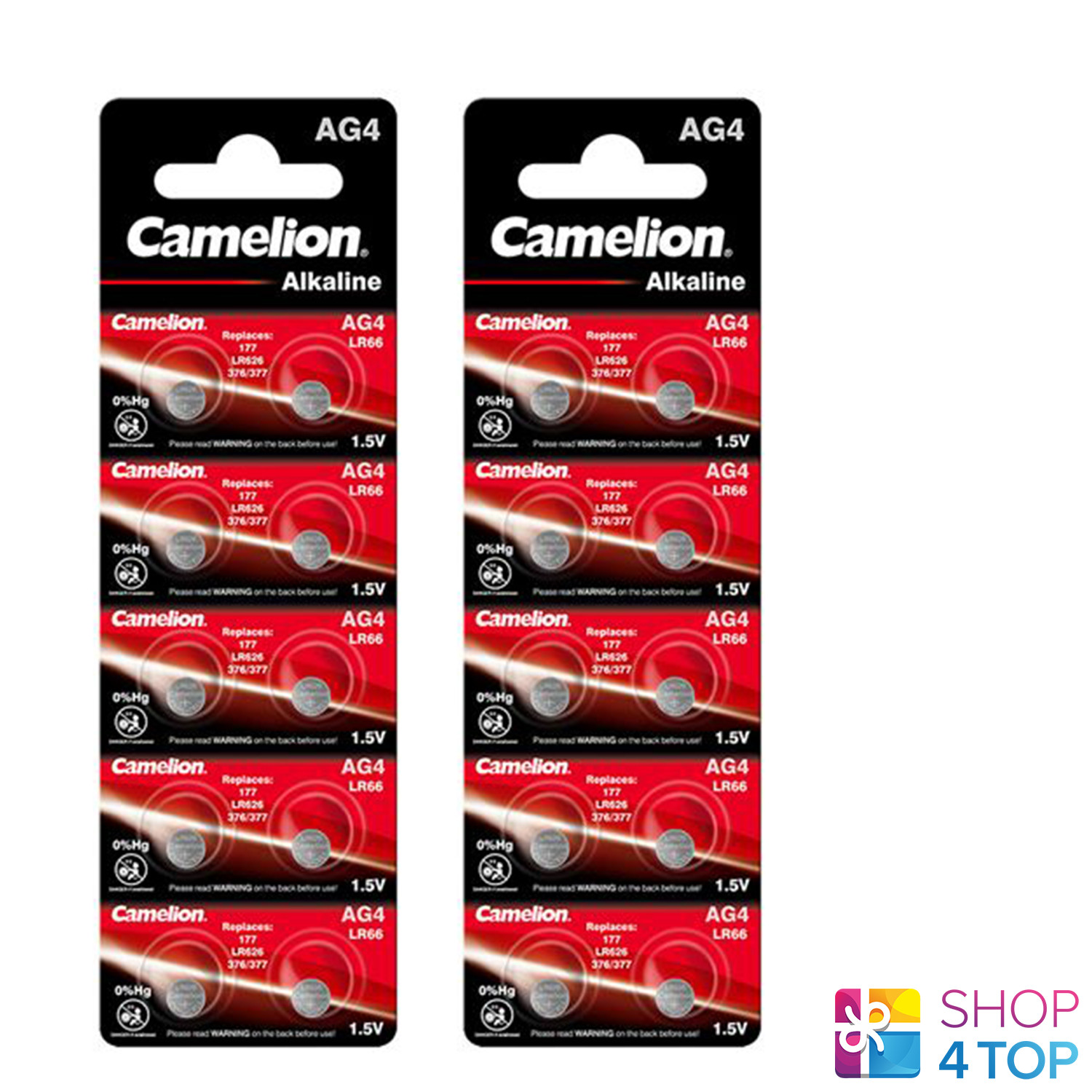 20x CAMELION LR626 AG4 377 1.5V Alkaline Coin Cell Button Batteries