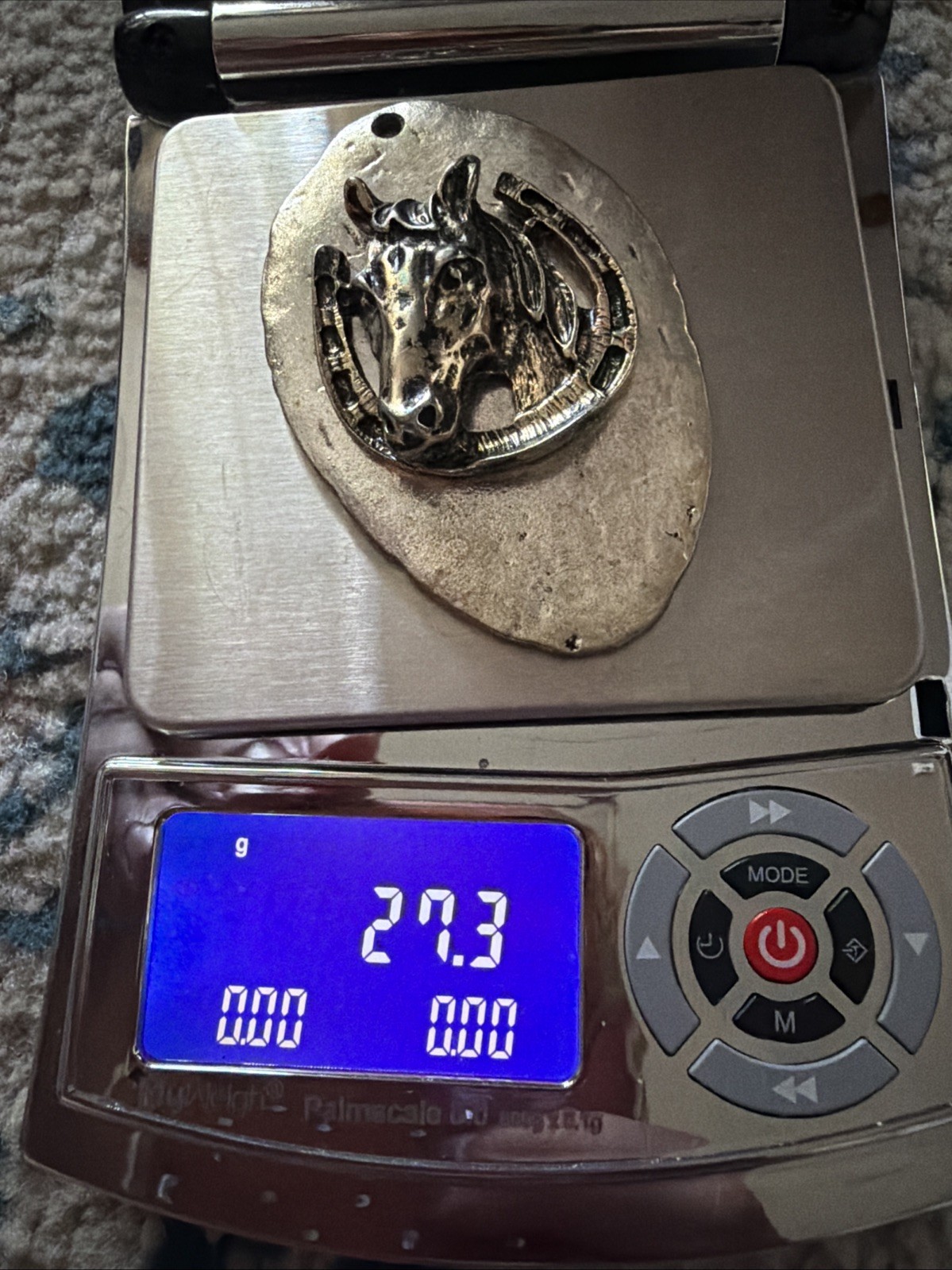 Sterling Silver .925 27.2 Grams Horse Pendant Rare Vintage Original Only One K