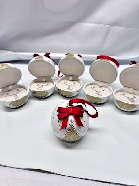 SparkleAnd Allure Jewerly Set-Comes In Holiday Ornament-DIFF LETERS TO CHOOSE