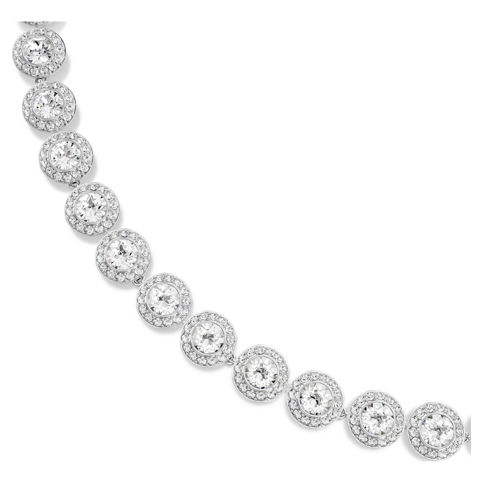 Swarovski Una Angelic Tennis Necklace – Round Cut, White, Rhodium Plated 5117703