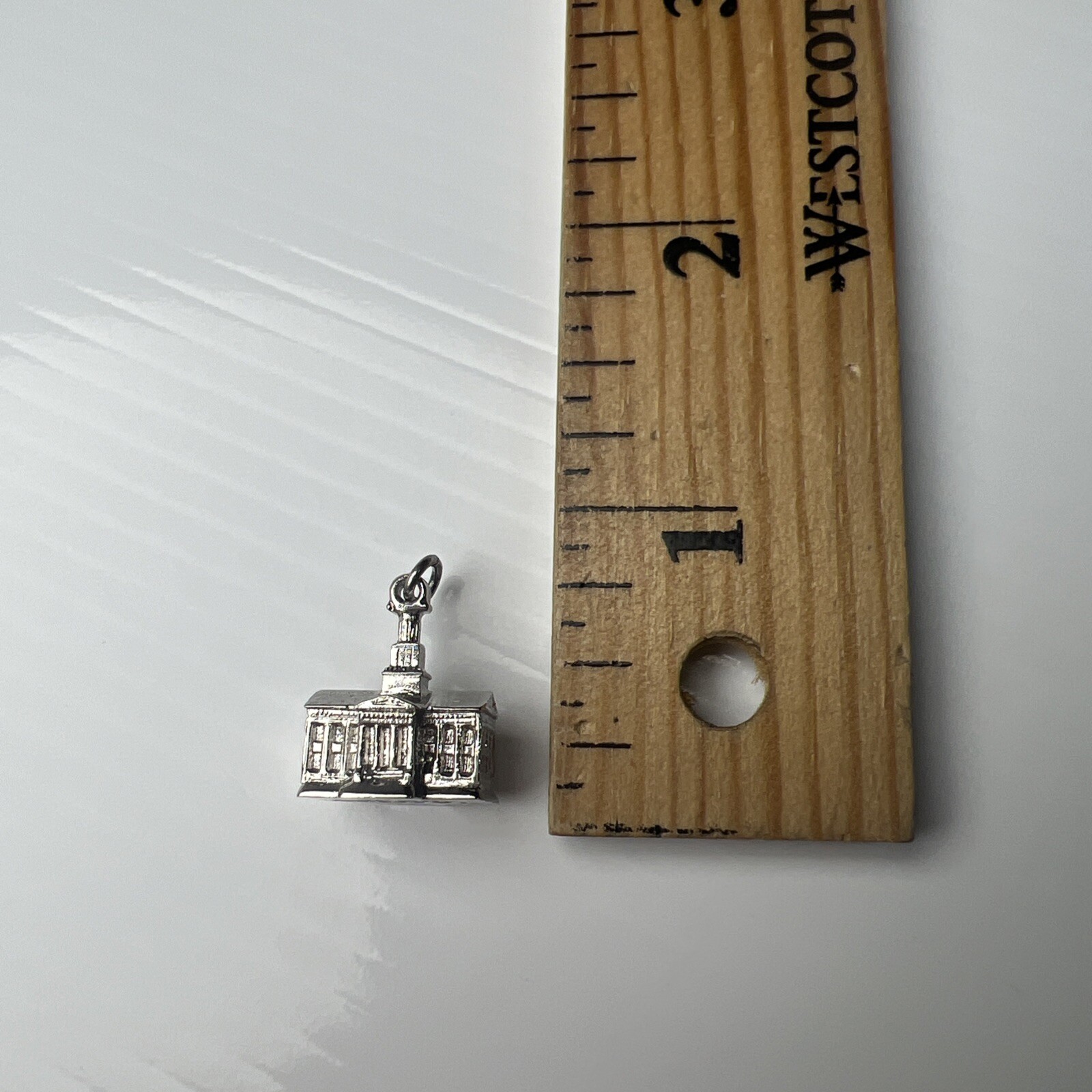 Kinney 925 Sterling Silver Retro Pendant Charm Old Capitol Iowa City Building