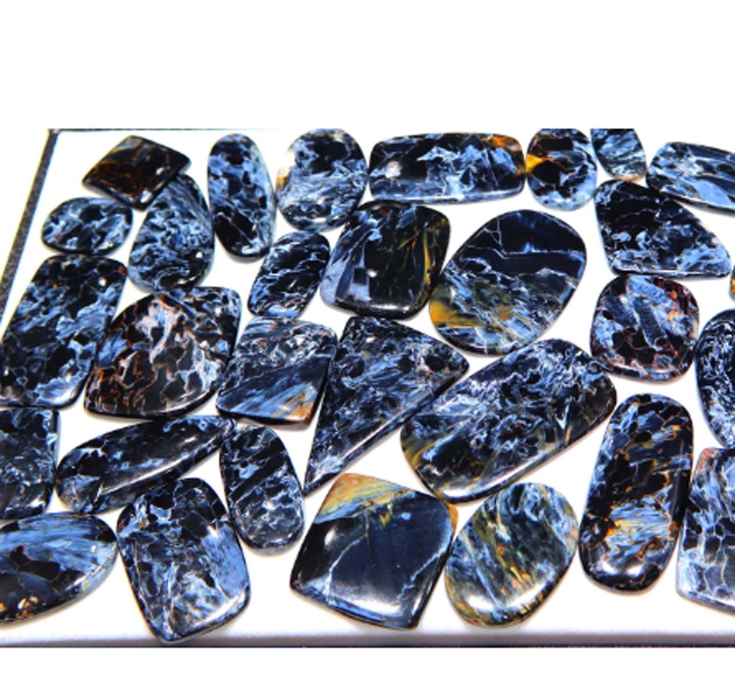 5 Pcs Natural Pietersite Chatoyant Cabochon Moving Clouds 100.00Cts Lot Gemstone