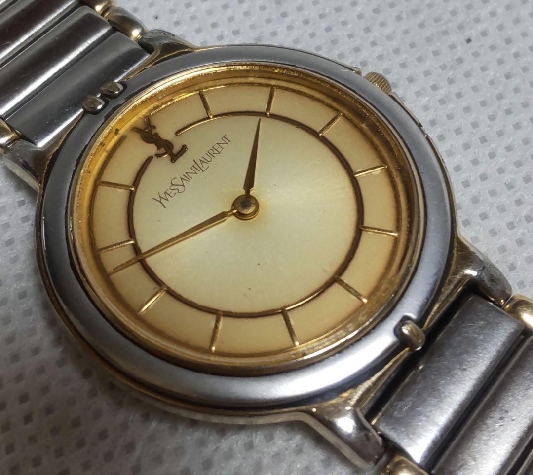 [Working Condition] YVES SAINT LAURENT Men’s Quartz Watch, Two-Tone