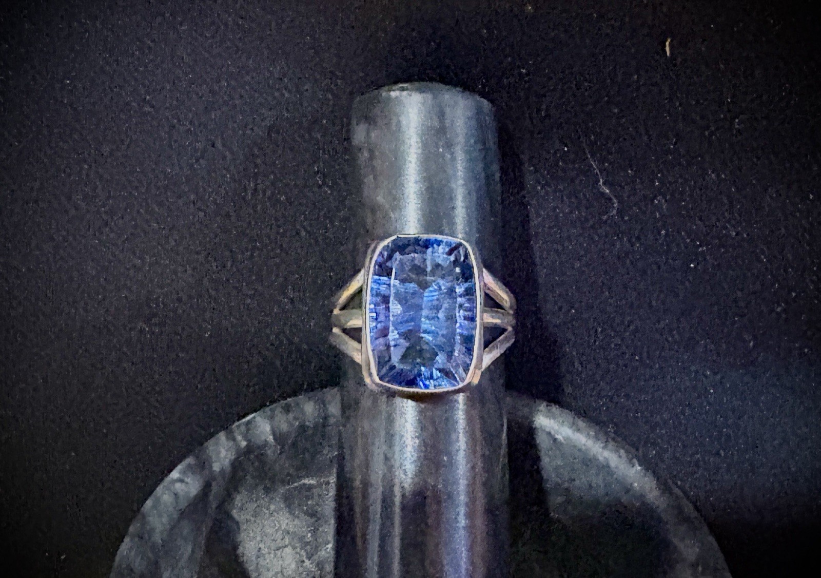 Sterling Silver Fantasy Cut Fluorite Gemstone Ring Size 6