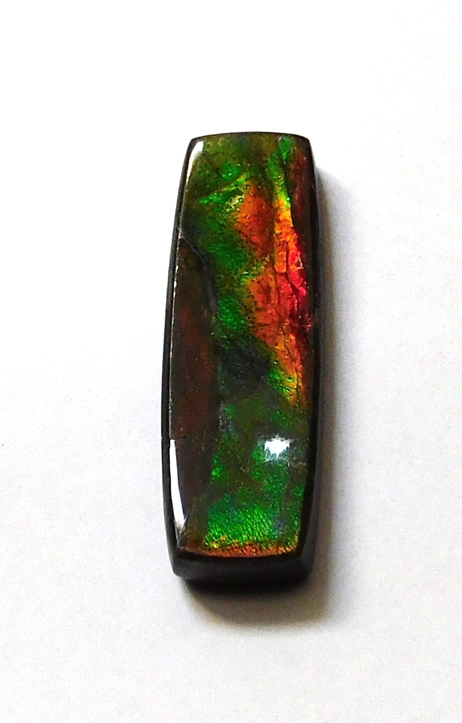 11.70 Ct Natural Canadian Ammolite Cabochon Loose Gemstone 28.6×9.6X4MM LF22