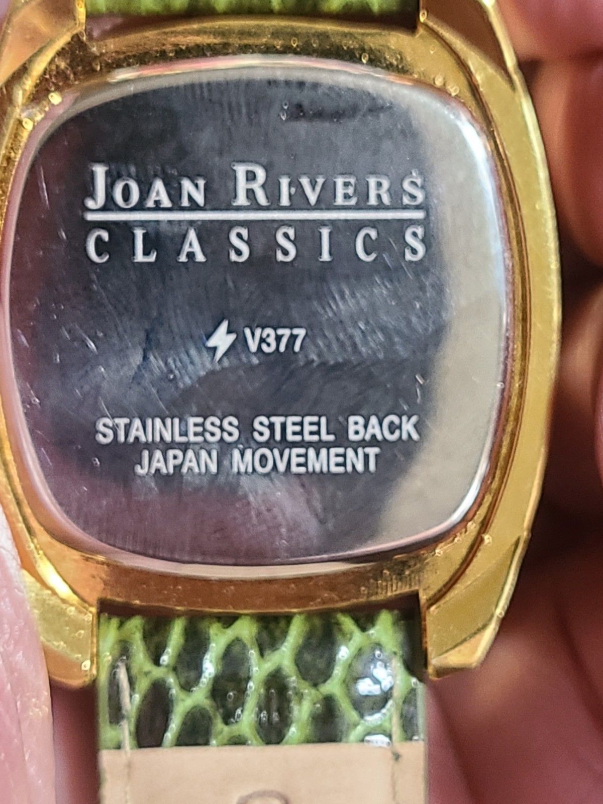 Joan Rivers Watch Classics V377 Quartz Japan Movement Large Leather Band