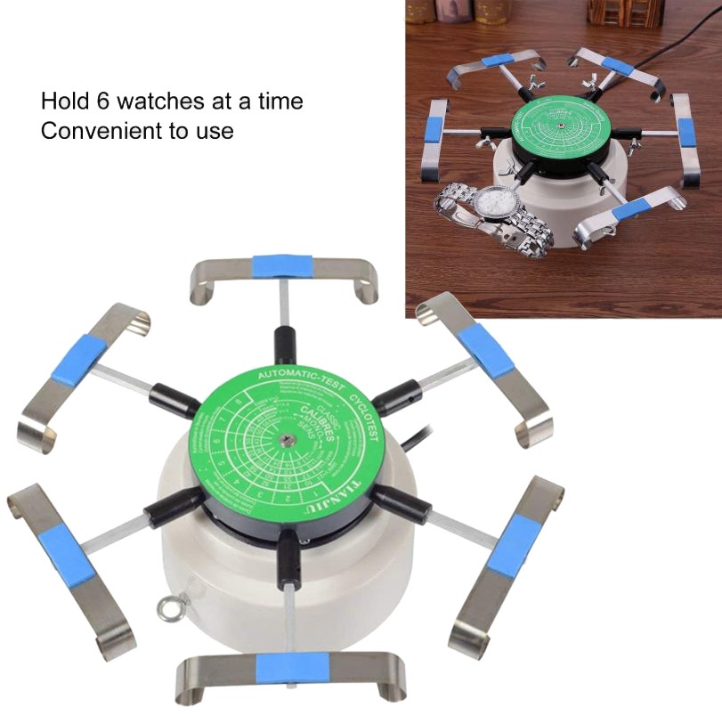 Automatic Watch Winder Watch Test Machine with 6 Hanging Stand 110V